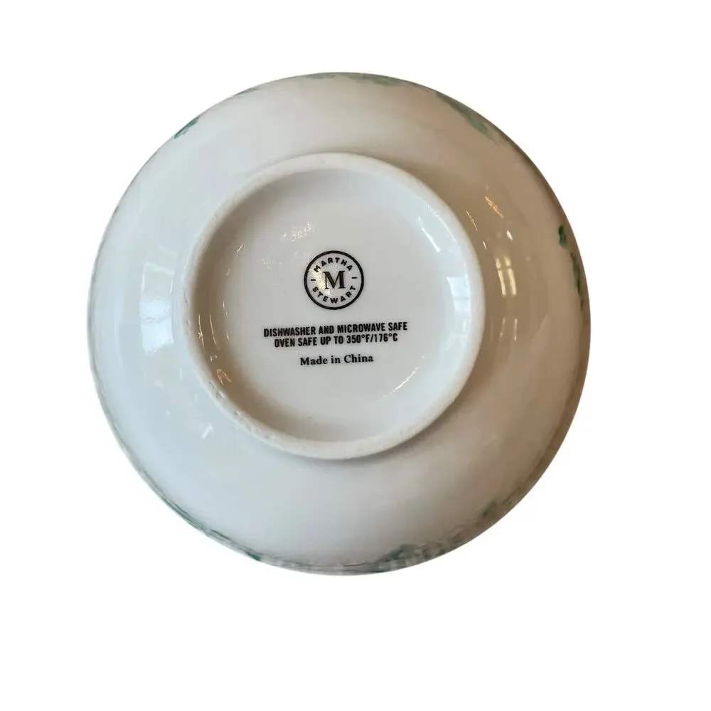 Martha Stewart Chinoserie  Porcelain Cereal Bowls 6